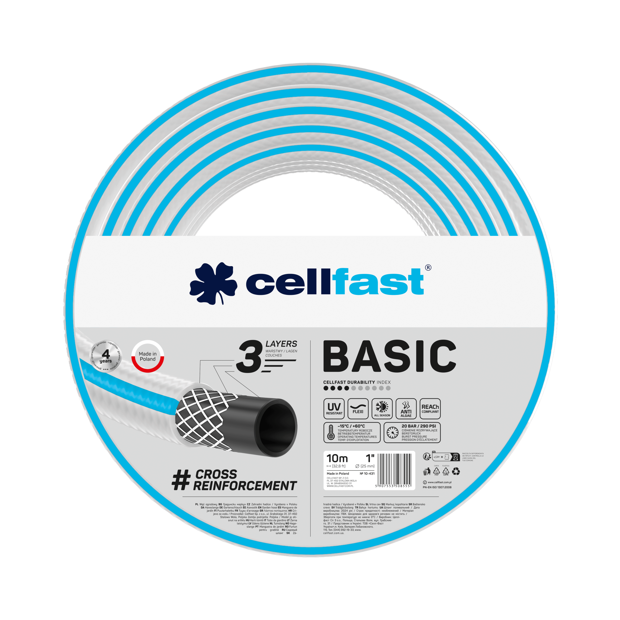 Wąż ogrodowy BASIC 1" 10 m