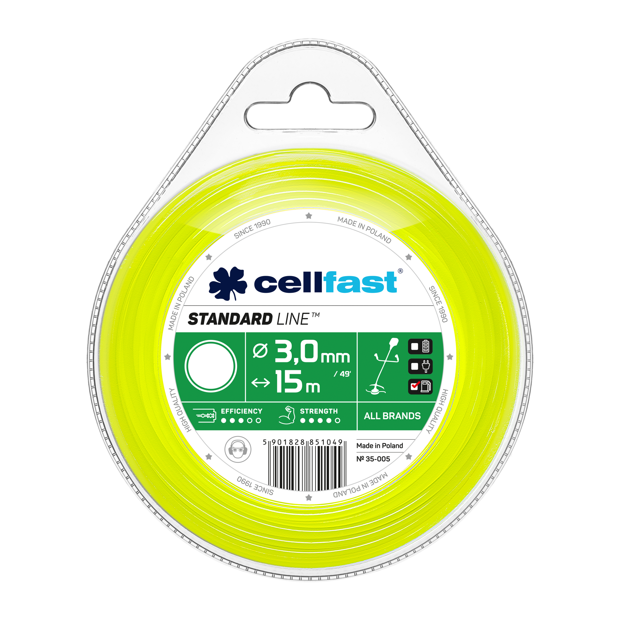 Filo per decespugliatori manuali STANDARD – tonde 3,0 mm 15 m