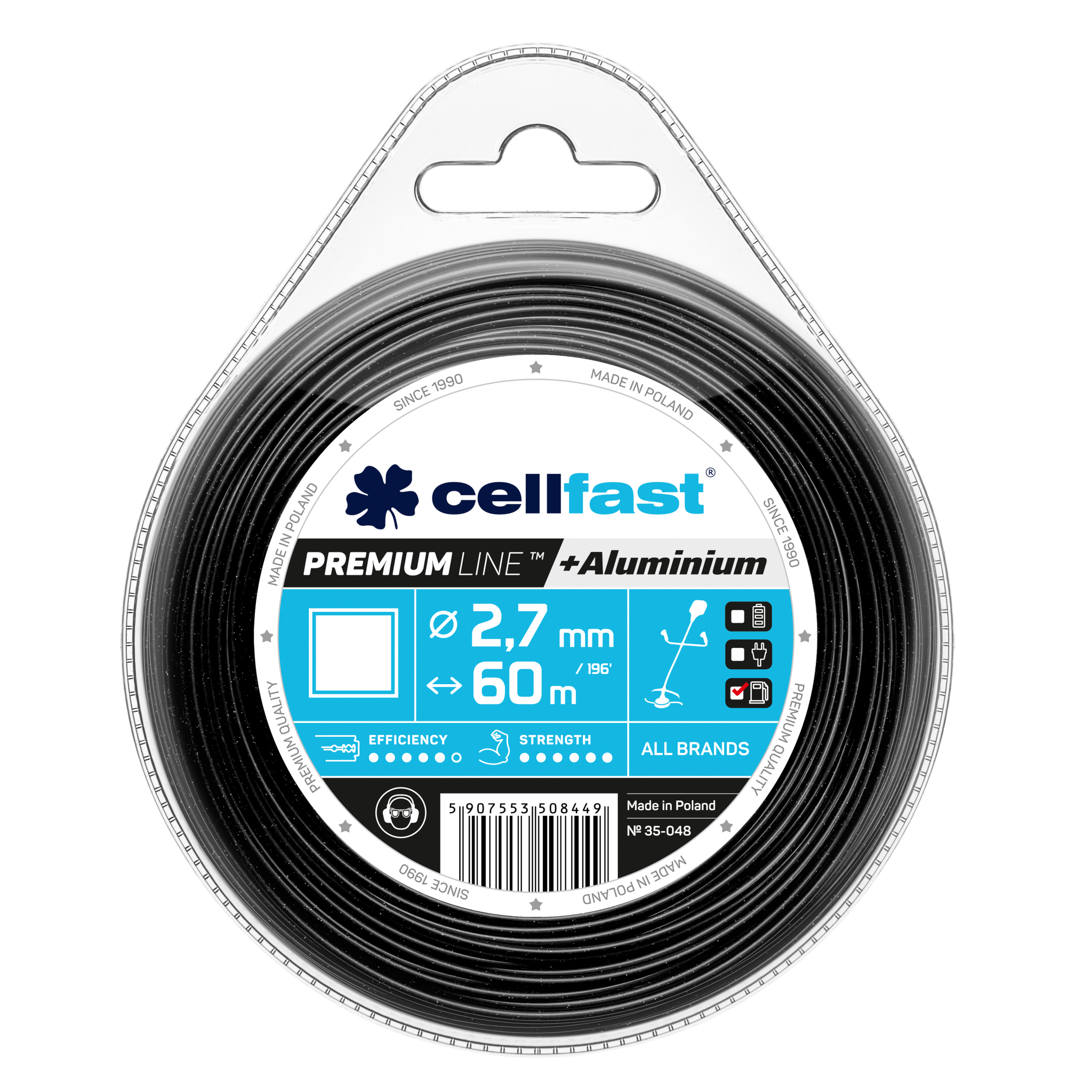 Fir motocoasă PREMIUM – pătrat  2,7 mm 60 m