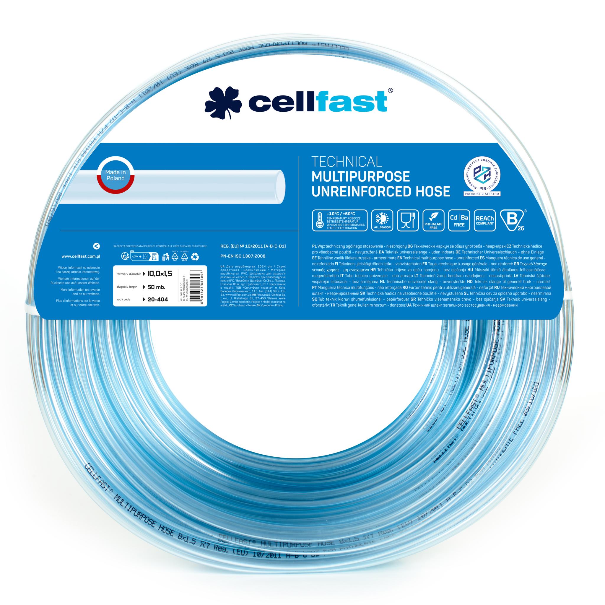 Tubo non armato universale 10,0 × 1,5 mm 50 m